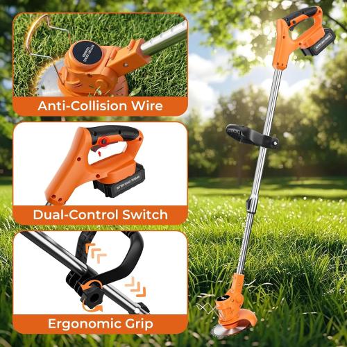 MISSING PARTS ‼️21CC Weed Wacker, Height Adjustable Brush Cutter, Dual Safety Switch, Grass Trimmer Garden Lawn Yard Courtyard