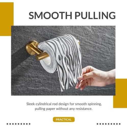 APLusee Toilet Paper Holder, Brushed Dark Gold, 304 Stainless Steel