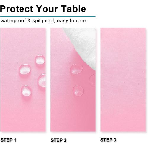 Hiasan Pink Tablecloth Rectangle, 54 x 120 Inch, 1 Pack