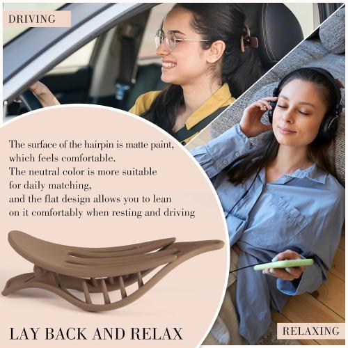 obeoby 8 Pcs Flat Hair Claw Clips For Women Girls, Matte Natural Colors