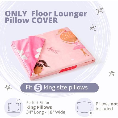 Butterfly Craze Floor Pillow Cover Plush Folding Lounger Bed Cushion Case