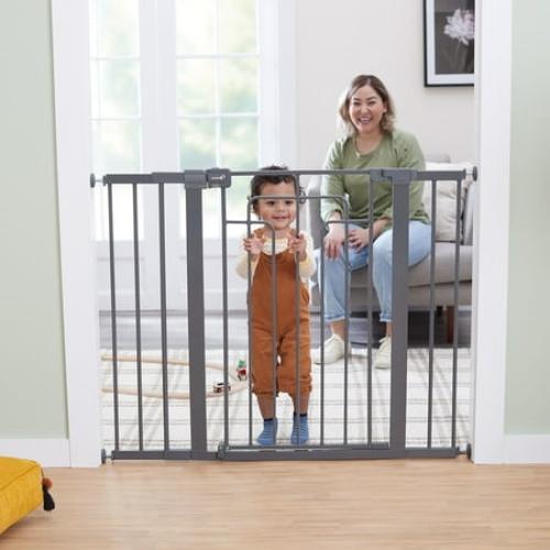 Safety 1ˢᵗ Contemporary Tall-and-Wide Gate, Grey