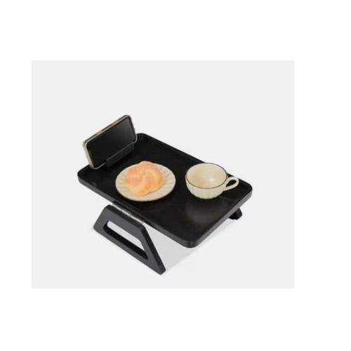 Smart Design Acacia Wood Armrest Tray Black