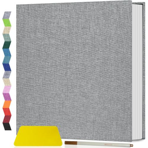Popotop Photo Album Self Adhesive Scrapbook Album for 4x6 5x7 8x10 Pictures DIY Photo Book as Scrapbooking Supplies Kits, Birthday Gifts for Women Mom Wedding Baby Family Travel