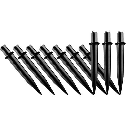 10 Pack Replacement Solar Light Stakes,0.49 ABS Plastic Reinforced Ground Spikes Fit for Pole Inner Diameter 0.49 to 0.5 - for Outdoor Lawn Pathway Christmas Solar Light Yard Garden Decor