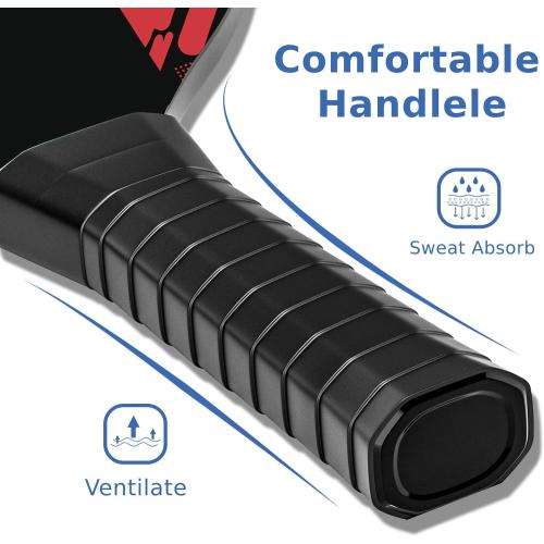 Pickleball Paddles Set of 4, Wood Pickleball Set with Comfort Grip | 4 Cooling Towels, 4 Pickleball Balls & Carry Bag. Cushion Grip Wood Paddle Set for Men, Women, Beginners