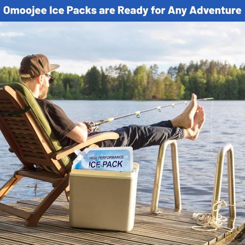 Reusable Ice Packs for Cooler, Freezer Ice Packs for Lunch Boxes, Cooler Ice Packs for Camping Gear, Fishing