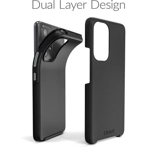 Crave for Samsung Galaxy A53 Case, Shockproof Protection Dual Layer Case for Galaxy A53 5G (6.5 inch) - Black