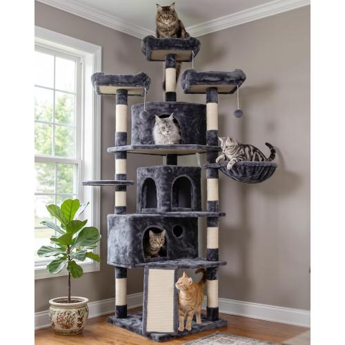 Hey-brother Cat Tree Tower with Multi-Level Large Condo, Platform, MPJ032G