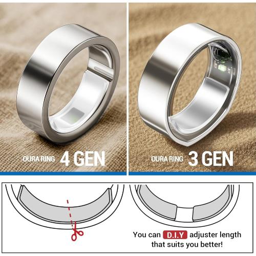 Smart Ring Size Adjuster - 120Pcs Invisible Fit for Oura 4/3, Galaxy Ring, Ultra Human AIR, RingConn 2/1, Amazfit Helio - Loose Ring Sizing Kit (Transparent)