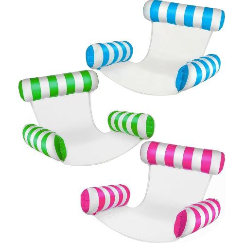 3 Pack 300 LB Pool Floats,Inflatable Pool Float Chair for Adults Swim Floating Party Vacation Fun and Rest