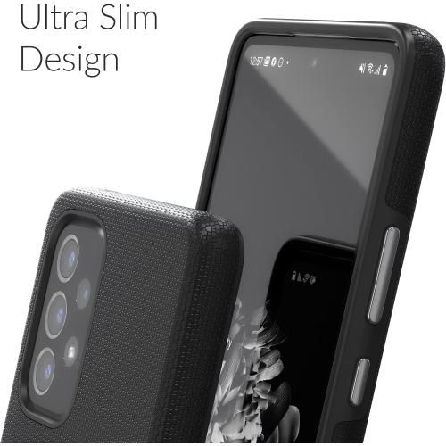 Crave for Samsung Galaxy A53 Case, Shockproof Protection Dual Layer Case for Galaxy A53 5G (6.5 inch) - Black