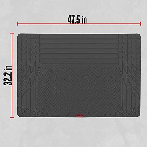 Motor Trend FlexTough SUV Cargo Liner & Car Trunk Mat - Universal Trim-To-Fit All Weather Cargo Mats for Back of SUV - SUV Trunk Mat & Trunk Liner Floor Mat Cargo Cover - Trunk Cover 47.5in x 32.2in