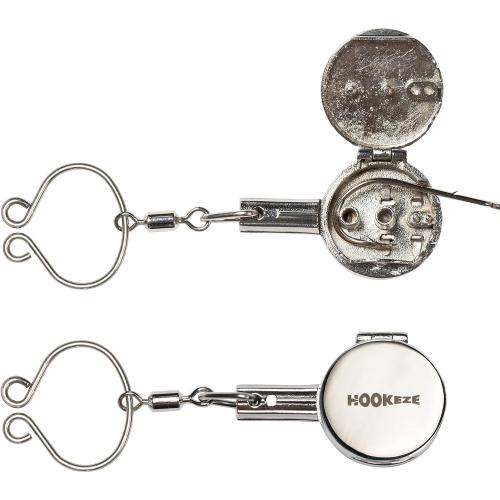 HOOK-EZE Fishing Knot Tying Tool | Protect from Fish Hooks | Tie Fishing Knots Easily | Cool Gadgets for Fishermen | Ice Fly Fishing | Fishing Accessories for Beginner Anglers | Nail Knot Tool Nail Knot Metal