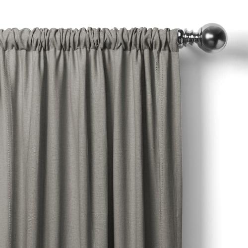 Gray Rod Pocket Room Darkening Curtain - 30 in. W x 24 in. L (Set of 2)