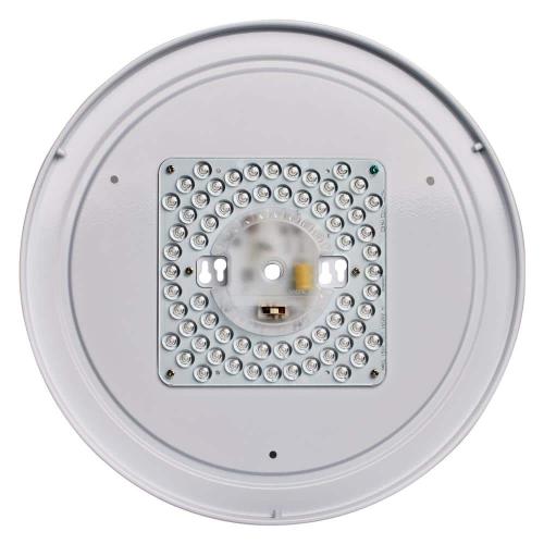 15 in. Beige Contemporary Integrated LED Flush Mount with Fabric Shade and White Acrylic Diffuser