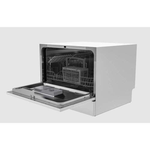 Size 24 in Hamilton Beach 24 in. White Electronic CounterTop Control 600120-volt Dishwasher with 6-Cycles, 6 Place Settings Capacity