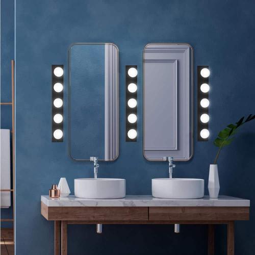 Design House Contemporary 30 in. 5-Light Matte Black Indoor Vanity Light
