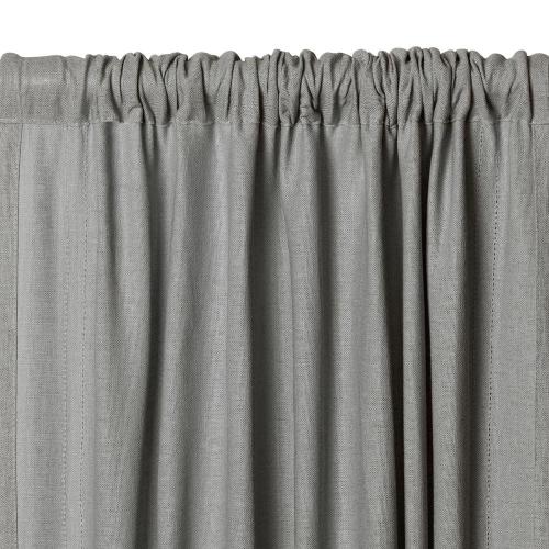 Gray Rod Pocket Room Darkening Curtain - 30 in. W x 24 in. L (Set of 2)