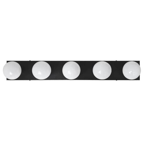 Design House Contemporary 30 in. 5-Light Matte Black Indoor Vanity Light