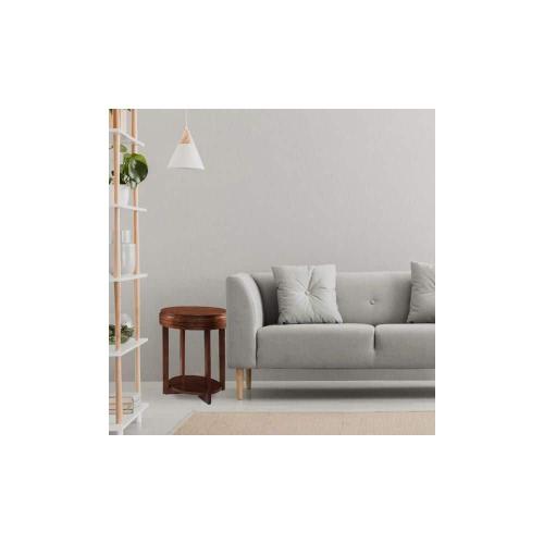 Favorite Finds 16 in. W x 21 in. D Chocolate Cherry Oval Wood End Table with Shelf