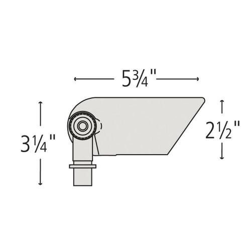 LumaCORE 475 Lumens Black Hardwired 7.5-Watt 3K LED Outdoor Spotlight with Integrated LED