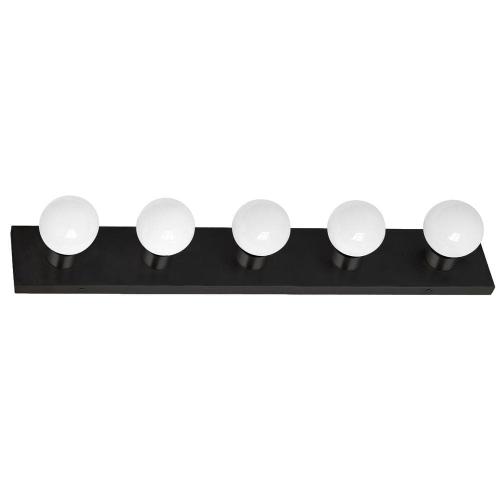 Design House Contemporary 30 in. 5-Light Matte Black Indoor Vanity Light