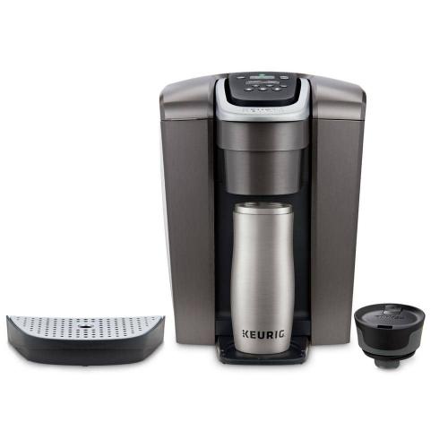 K-Elite Brushed Slate Single Serve Coffee Maker with Temperature Control