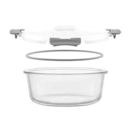 JoyFul 24-Piece Light Grey Glass Storage Containers with Leakproof Lids Set