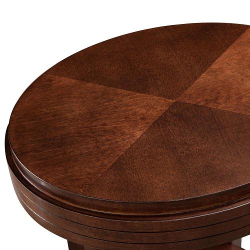 Favorite Finds 16 in. W x 21 in. D Chocolate Cherry Oval Wood End Table with Shelf