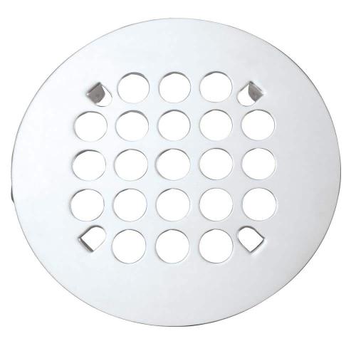 4-1/4 in. O.D. Florestone Snap-In Shower Strainer in Powder Coat White