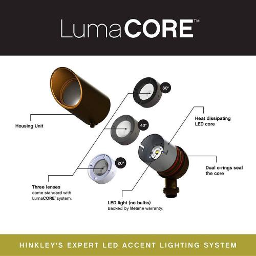 LumaCORE 475 Lumens Black Hardwired 7.5-Watt 3K LED Outdoor Spotlight with Integrated LED