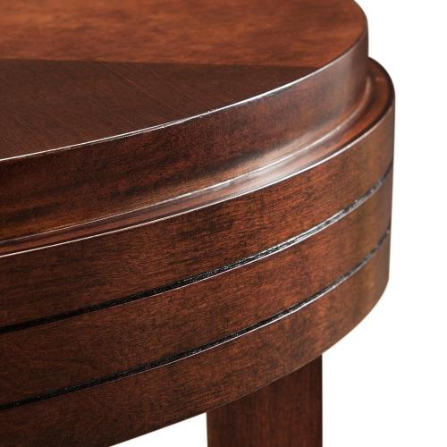 Favorite Finds 16 in. W x 21 in. D Chocolate Cherry Oval Wood End Table with Shelf