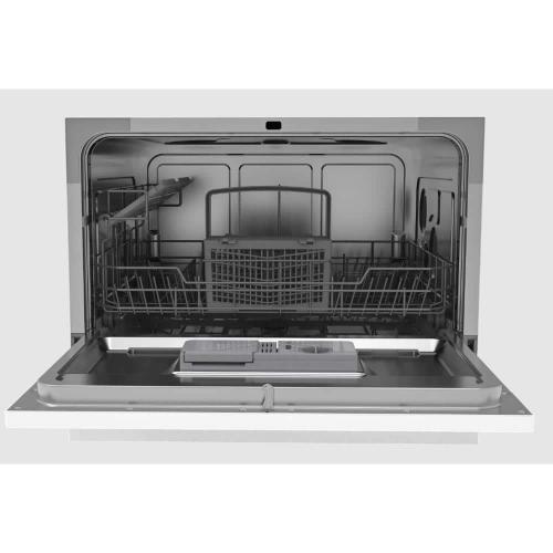 Size 24 in Hamilton Beach 24 in. White Electronic CounterTop Control 600120-volt Dishwasher with 6-Cycles, 6 Place Settings Capacity