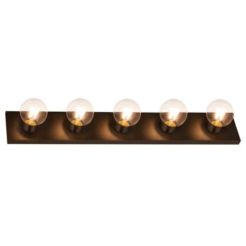 Design House Contemporary 30 in. 5-Light Matte Black Indoor Vanity Light