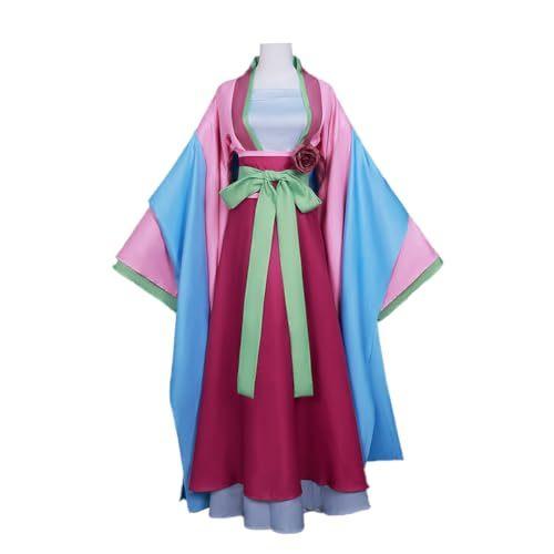 The Apothecary Diaries Anime Maomao Cosplay Costume Garden Party Maid Uniform Pink Dress for Halloween