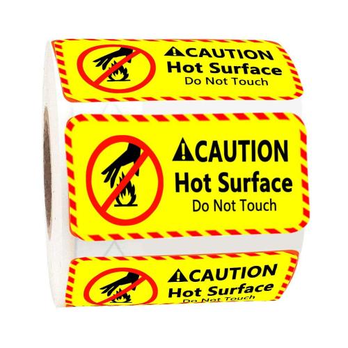 Warning Hot Surface Labels.Caution Hot Surface Warning StickersDo Not Touch SignDo Not Touch StickersCaution Hot Surface2x1 Inch Danger Safety Warning Sign Label Sticker Decal500 Pcs Per Roll