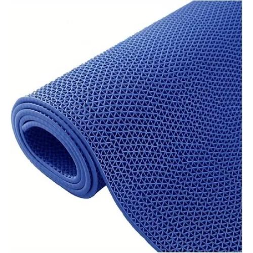 TEEMO 1Pcs Pool Mats for Deck 3x10ft Rubber Drainage Matting Non Slip Drainage Floor Mats Pool Bathroom Flooring Mat Anti Slip Deck Mat for Outdoor Indoor Supplies (Blue)