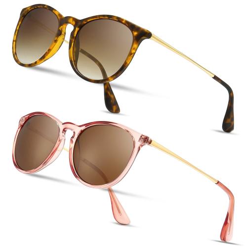 SUNGAIT Vintage Round Sunglasses for Women Men Classic Retro Designer Style