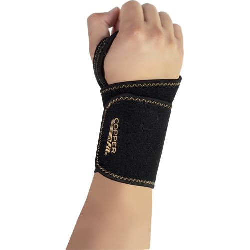 Copper Fit Right Wrist Wrap Black Small
