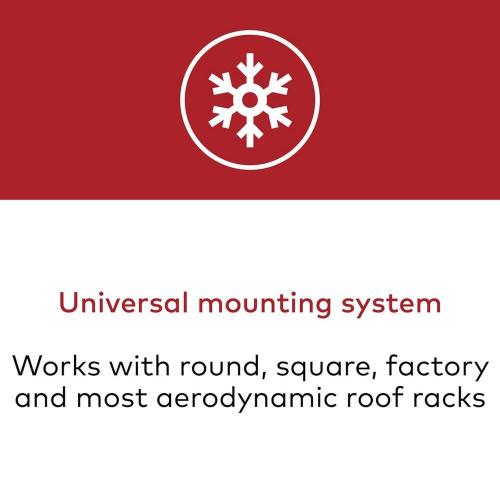 Powder Hound 6 Ski or 4 Snowboard Universal Mount Travel Roof Rack, Black