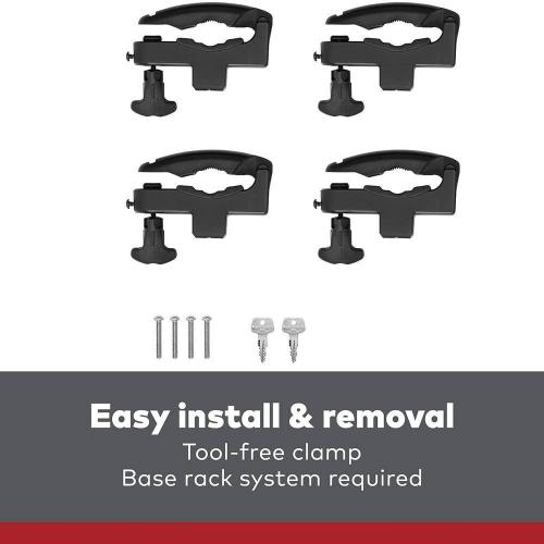 Powder Hound 6 Ski or 4 Snowboard Universal Mount Travel Roof Rack, Black