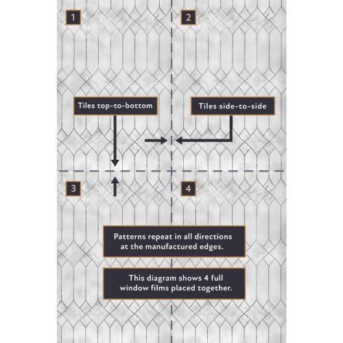 36 in. W x 72 in. L Old English Decorative Window Film