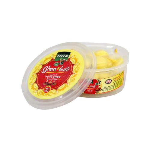 TOTA Wax Free Pure Cow Ghee Diya Cotton Wicks - Yellow| Pack of 1| 90 Ghee Batti