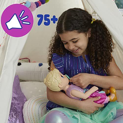 Baby Alive Big Princess Ellie Doll 18 Inch (45cm) Baby Growing Princess Talking in English/Spanish Doll for Ages 3 and Up with 9 Accessories Hair Color Blonde F5236