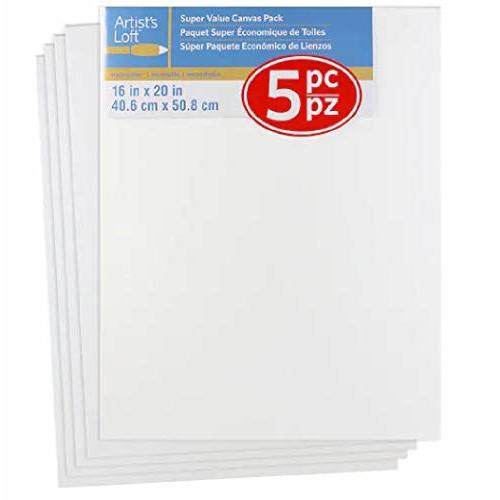 5 Pack 16 x 20 Super Value Canvas by Artist's Loft