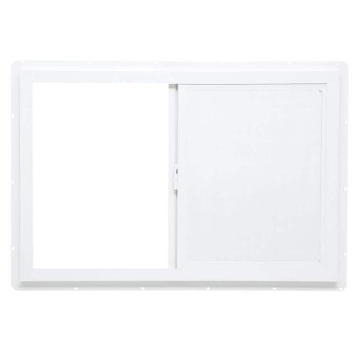 35.5 in. x 23.5 in. Utility Left-Hand Single Slider Vinyl Window Single Glass and Screen - White