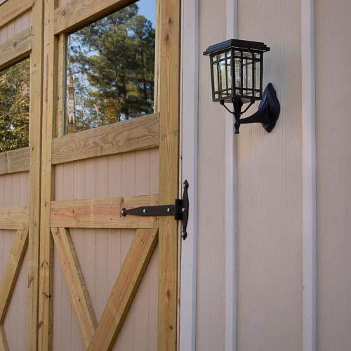Prairie Bulb Single Black Integrated LED Outdoor Solar Post Light with 3-Mounting Options Fitter, Pier and Wall Mounts