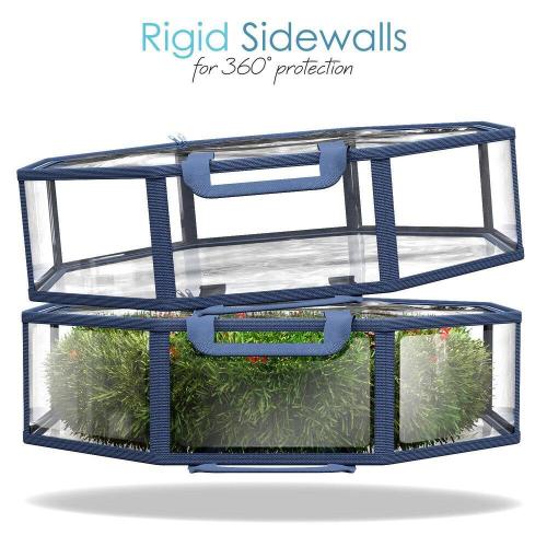 36 in. Blue PVC Wreath Storage Container-2-Pack