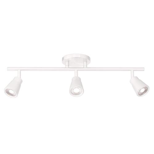 Solo 2 ft. White Integrated LED Monopoint Ceiling and Wall Mount Hardwired Track Lighting Kit with 3-Track Heads